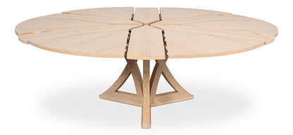 Sarreid Ltd - Casual Jupe Dining Table,Bleached Oak,M - 54196-BO veiw 5