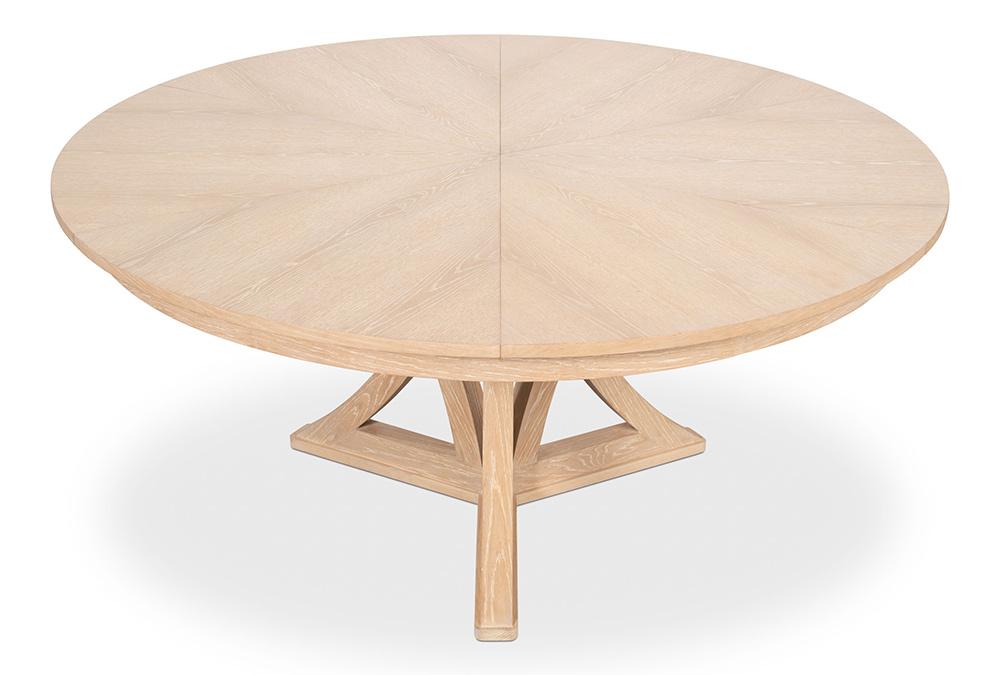 Sarreid Ltd - Casual Jupe Dining Table,Bleached Oak,M - 54196-BO veiw 7