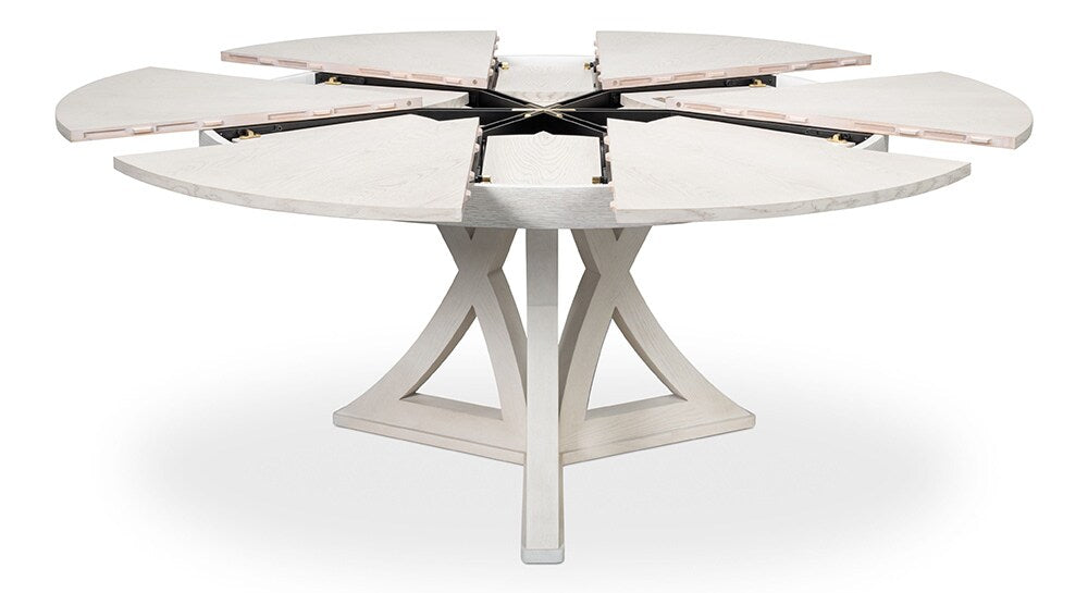 Sarreid Ltd - Casual Jupe Dining Table,Workingwhite,Md - 54196-WW veiw 2