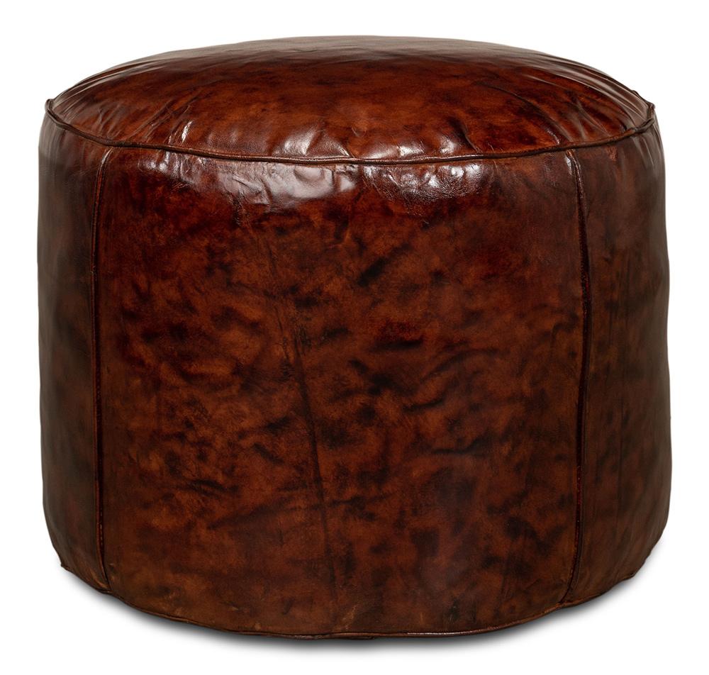 Sarreid Ltd - Soccerball Stool - Brown - 29377 veiw 2