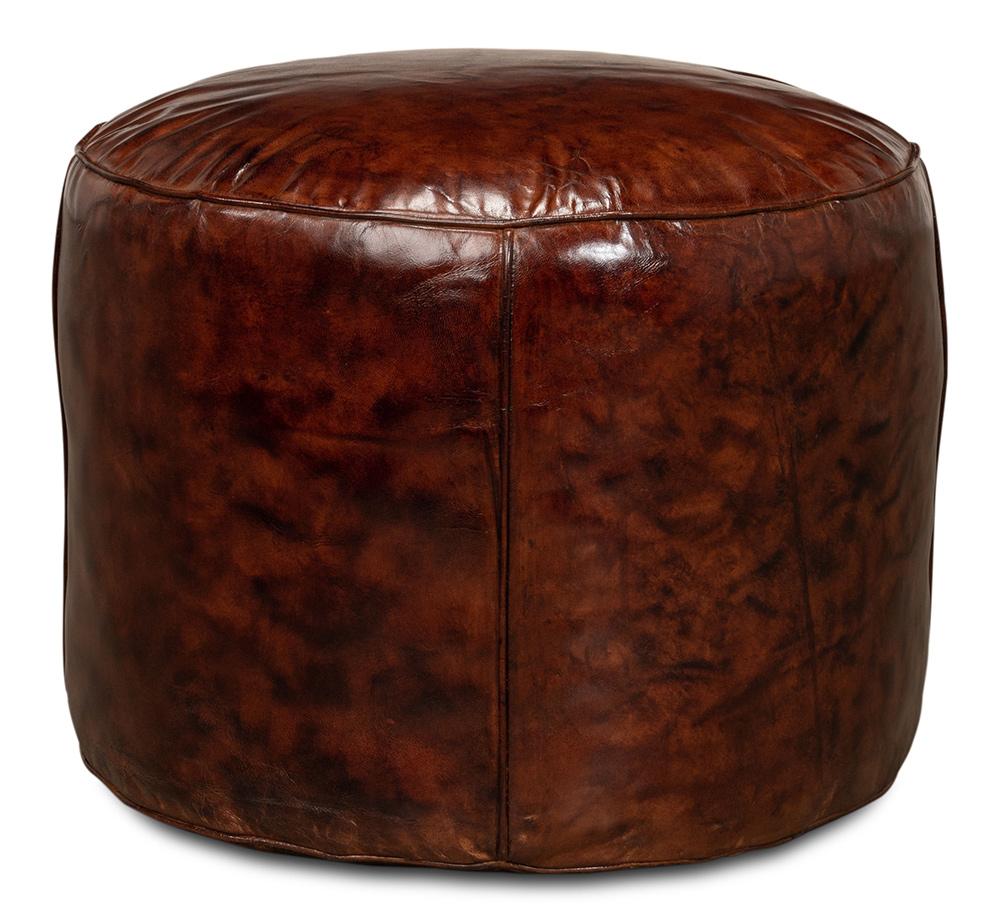 Sarreid Ltd - Soccerball Stool - Brown - 29377 veiw 3