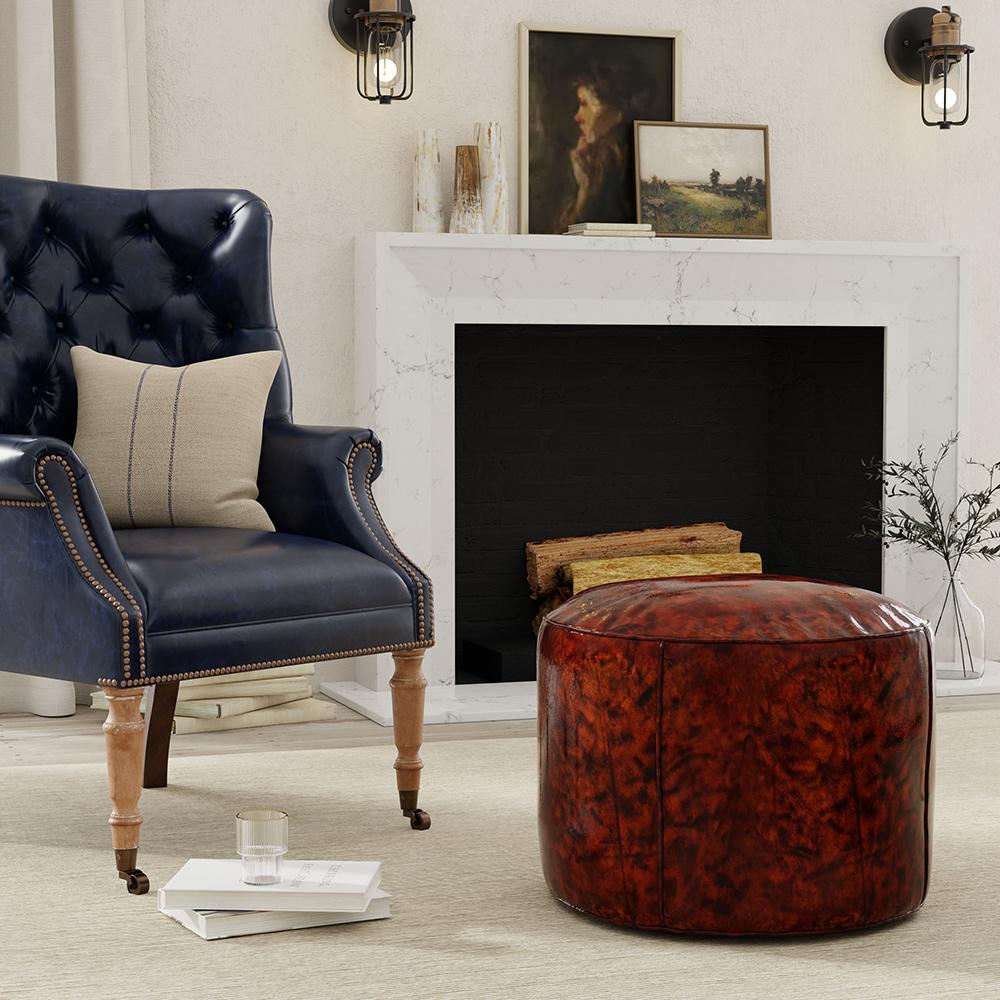 Sarreid Ltd - Soccerball Stool - Brown - 29377 veiw 8