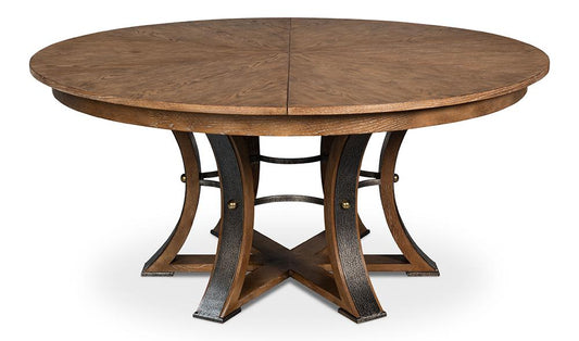 Sarreid Ltd - Tower Jupe Dining Table,Lrg,Light Mink - 54225-LM veiw 1