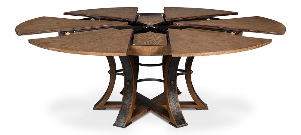 Sarreid Ltd - Tower Jupe Dining Table,Lrg,Light Mink - 54225-LM veiw 2