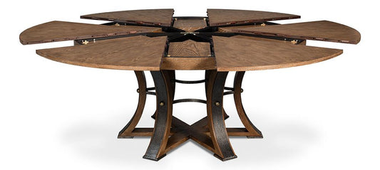 Sarreid Ltd - Tower Jupe Dining Table,Lrg,Light Mink - 54225-LM veiw 2