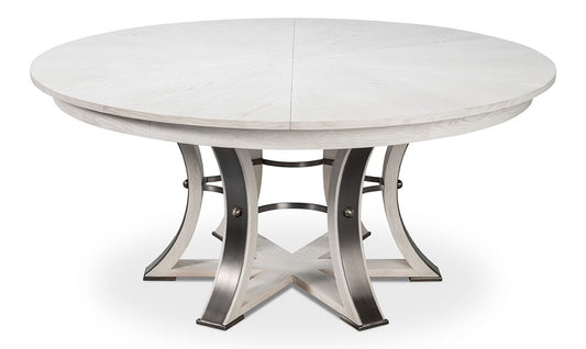 Sarreid Ltd - Tower Jupe Dining Table,Lrg,Working Wht - 54225-WW veiw 1