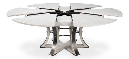 Sarreid Ltd - Tower Jupe Dining Table,Lrg,Working Wht - 54225-WW veiw 2