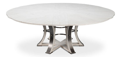 Sarreid Ltd - Tower Jupe Dining Table,Lrg,Working Wht - 54225-WW veiw 5