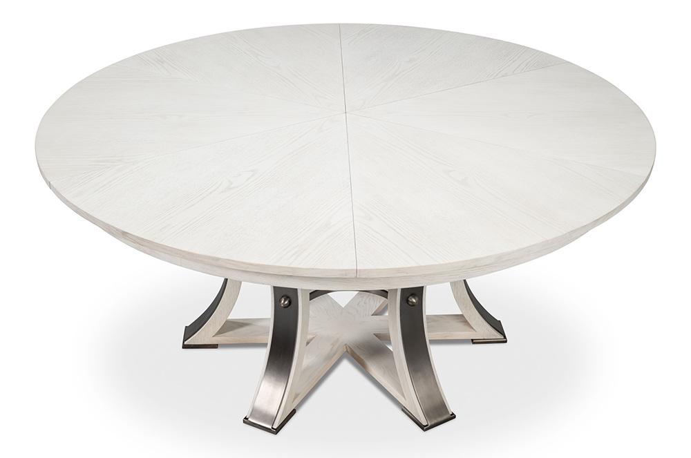 Sarreid Ltd - Tower Jupe Dining Table,Lrg,Working Wht - 54225-WW veiw 6