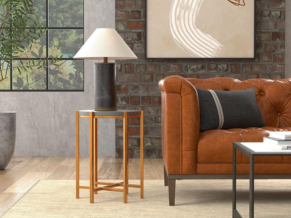 Sarreid Ltd - Spence Side Table, Quiet Shade - 54006-1 veiw 8