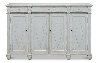 Sarreid Ltd - Diamond Wall Sideboard, Blue/Grey - 40121-7 veiw 2