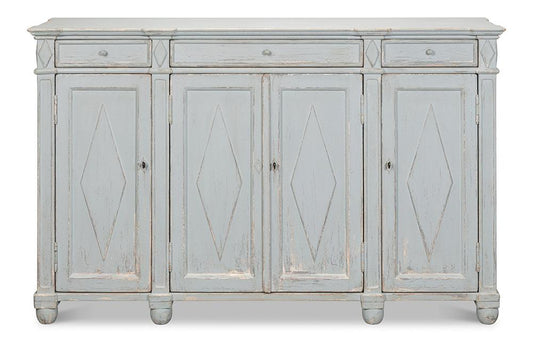 Sarreid Ltd - Diamond Wall Sideboard, Blue/Grey - 40121-7 veiw 2