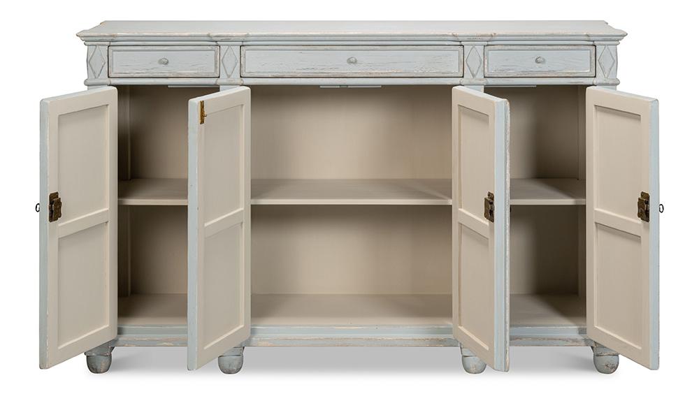 Sarreid Ltd - Diamond Wall Sideboard, Blue/Grey - 40121-7 veiw 3