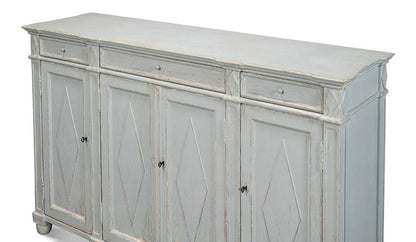 Sarreid Ltd - Diamond Wall Sideboard, Blue/Grey - 40121-7 veiw 4