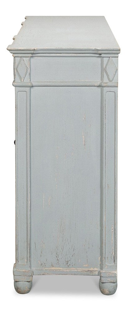Sarreid Ltd - Diamond Wall Sideboard, Blue/Grey - 40121-7 veiw 8