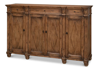 Sarreid Ltd - Diamond Wall Sideboard, Brown - 40121-2 veiw 1