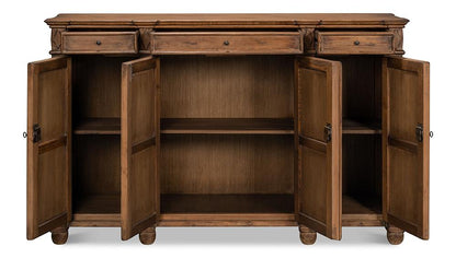 Sarreid Ltd - Diamond Wall Sideboard, Brown - 40121-2 veiw 3