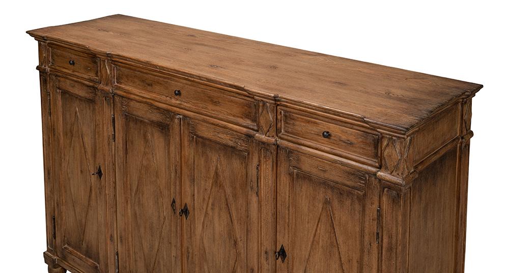 Sarreid Ltd - Diamond Wall Sideboard, Brown - 40121-2 veiw 4