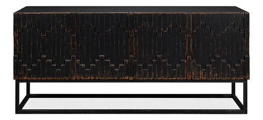 Sarreid Ltd - Aztec Sideboard, Black - 40383-5 veiw 2