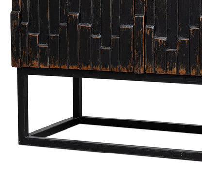 Sarreid Ltd - Aztec Sideboard, Black - 40383-5 veiw 11