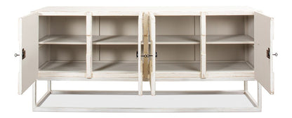 Sarreid Ltd - Aztec Sideboard On Stand, Whitewash - 40383 veiw 3