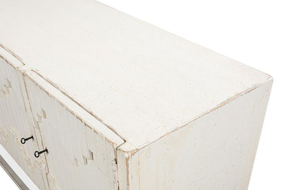 Sarreid Ltd - Aztec Sideboard On Stand, Whitewash - 40383 veiw 5