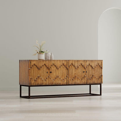 Sarreid Ltd - Aztec Sideboard On Stand, Whitewash - 40383 veiw 7