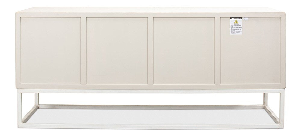 Sarreid Ltd - Aztec Sideboard On Stand, Whitewash - 40383 veiw 9