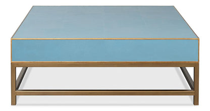 Sarreid Ltd - Gideon Shagreen Sq.Coffee Table, Blue - 54004-4 veiw 7