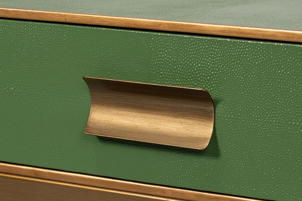 Sarreid Ltd - Gideon Shagreen Sq.Coffee Table, Watercress - 54004-3 veiw 6