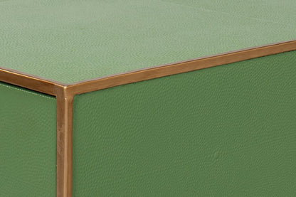 Sarreid Ltd - Gideon Shagreen Sq.Coffee Table, Watercress - 54004-3 veiw 10