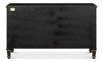 Sarreid Ltd - Louis Xvi Buffet,Powder Black W/Gold - R059-20 veiw 7