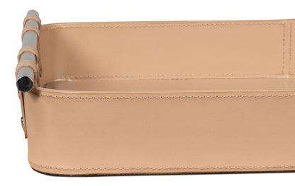 Sarreid Ltd - Safari Leather Tray, Mushroom - 54008-5 veiw 2