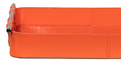 Sarreid Ltd - Safari Leather Tray, Orangeade - 54008-6 veiw 8
