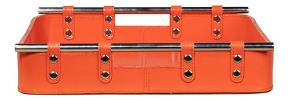 Sarreid Ltd - Safari Leather Tray, Orangeade - 54008-6 veiw 9