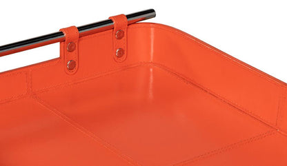 Sarreid Ltd - Safari Leather Tray, Orangeade - 54008-6 veiw 10