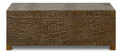 Sarreid Ltd - Lyle Leather Box, Antique Green - 54012-3 veiw 7