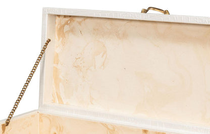 Sarreid Ltd - Lyle Leather Box, Pearl - 54012-2 veiw 11