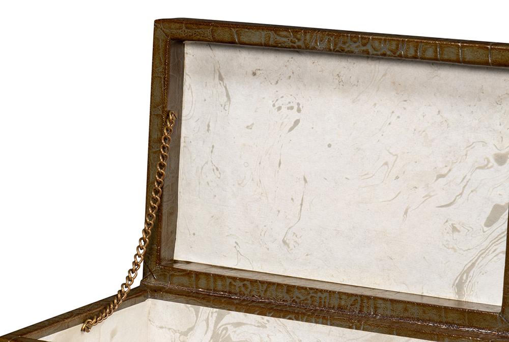 Sarreid Ltd - Candece Leather Box,Antique Green, S/2 - 54013-3 veiw 11