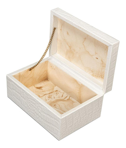 Sarreid Ltd - Candece Leather Box, Pearl, S/2 - 54013-2 veiw 4