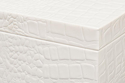 Sarreid Ltd - Candece Leather Box, Pearl, S/2 - 54013-2 veiw 6