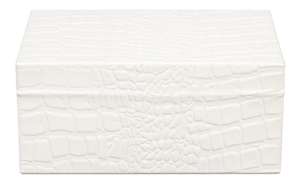 Sarreid Ltd - Candece Leather Box, Pearl, S/2 - 54013-2 veiw 7