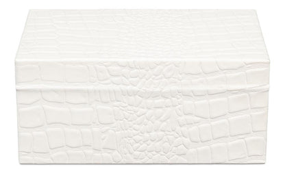 Sarreid Ltd - Candece Leather Box, Pearl, S/2 - 54013-2 veiw 7