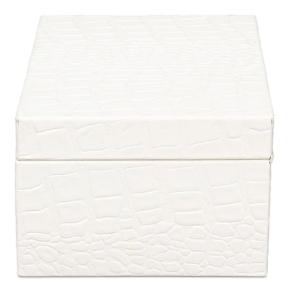 Sarreid Ltd - Candece Leather Box, Pearl, S/2 - 54013-2 veiw 8