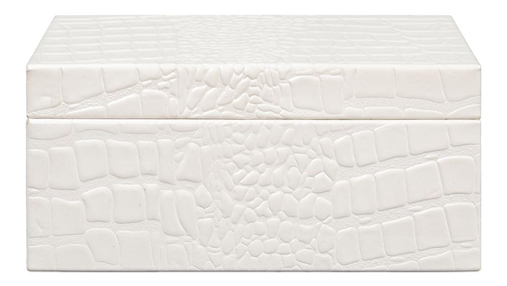 Sarreid Ltd - Candece Leather Box, Pearl, S/2 - 54013-2 veiw 10