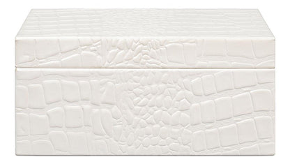 Sarreid Ltd - Candece Leather Box, Pearl, S/2 - 54013-2 veiw 10