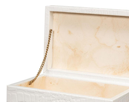 Sarreid Ltd - Candece Leather Box, Pearl, S/2 - 54013-2 veiw 11