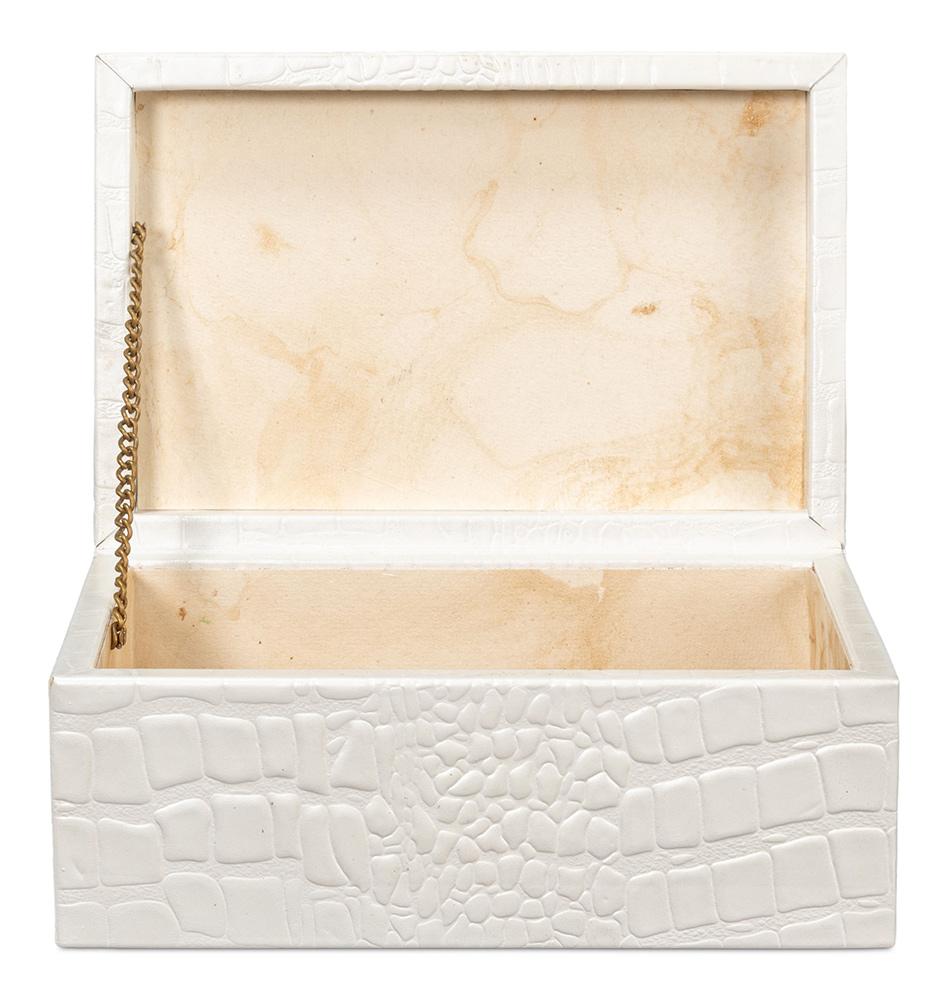Sarreid Ltd - Candece Leather Box, Pearl, S/2 - 54013-2 veiw 12