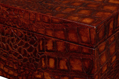 Sarreid Ltd - Candece Leather Box, Tan, S/2 - 54013-4 veiw 6