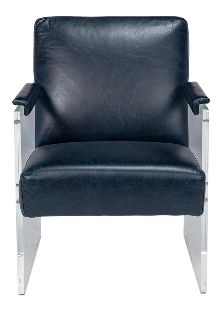 Sarreid Ltd - Holloway Armchair, Chateau Blue - 54084 veiw 2